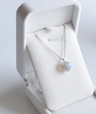 Månsten Halsband i 925 Sterlingsilver