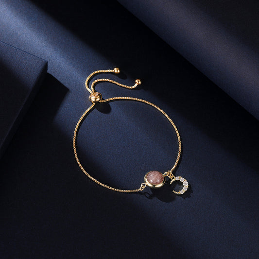 Adjustable Bracelet Strawberry Crystal