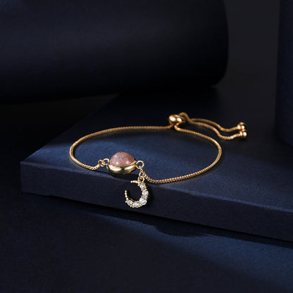 Adjustable Bracelet Strawberry Crystal