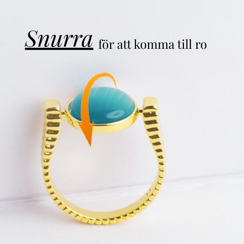 Balance & Calm- Stressring med Naturlig Kristall – Snurr ring för Inre Harmoni